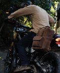 Zaino Moto Eastwood in pelle Marrone Trip Machine - cafetwin