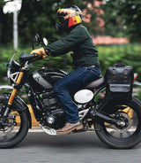 Schwarzer Leder-Rucksack Moto Eastwood Trip Machine - cafetwin