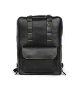 Schwarzer Leder-Rucksack Moto Eastwood Trip Machine - cafetwin