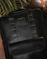 Zaino Moto Eastwood in pelle Nera Trip Machine - cafetwin