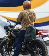 Zaino Moto Eastwood in pelle Verde Trip Machine - cafetwin