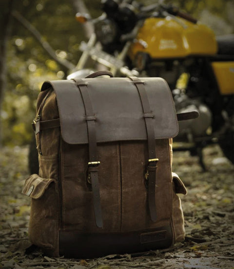 Backpack Vintage Moto Trip Machine Rambler Brown