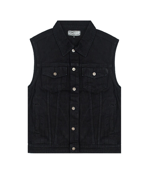 Gilet Moto Jeans Nero MCS