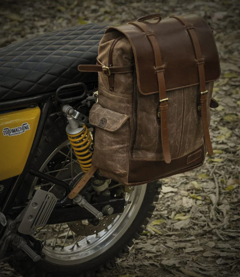 Backpack Vintage Moto Trip Machine Rambler Light Brown