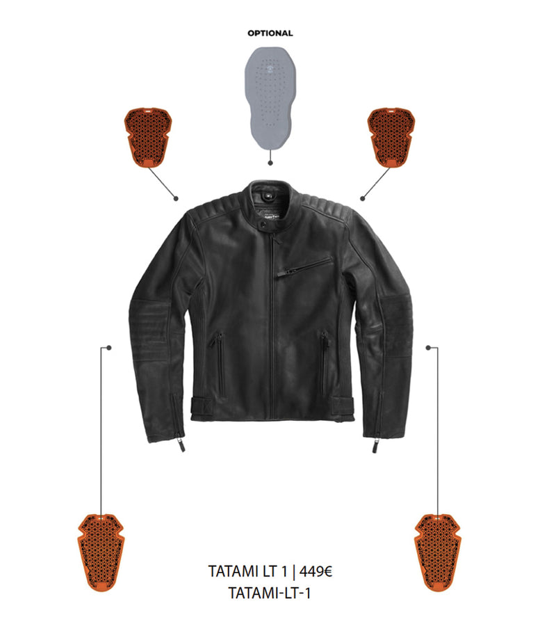 Jacket Moto Leather Vintage Pando Moto Tatami LT 01
