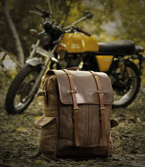 Backpack Vintage Moto Trip Machine Rambler Light Brown