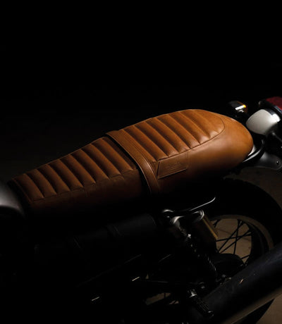 Silla de montar Interceptor / GT 650 de cuero marrón Vintage Tan