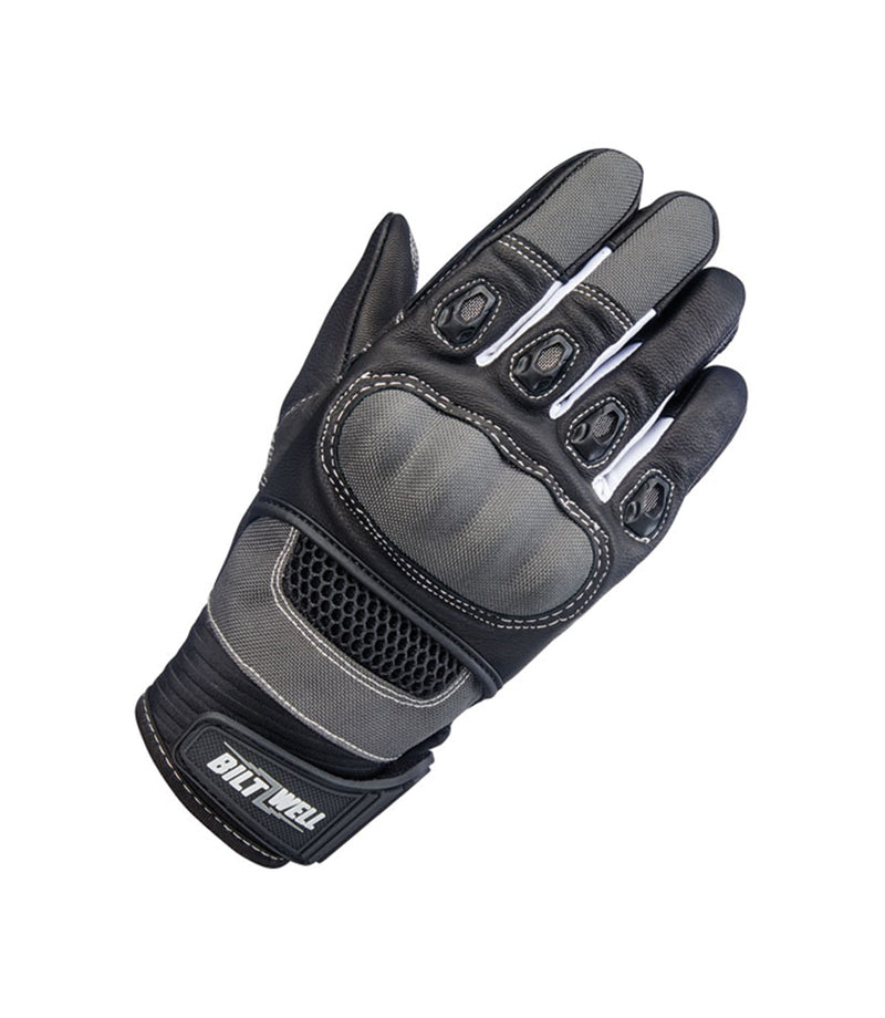 Handschuhe Moto Sommer Biltwell Bridgeport Grau