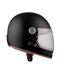 Casco Vintage Nero Opaco By City - cafetwin