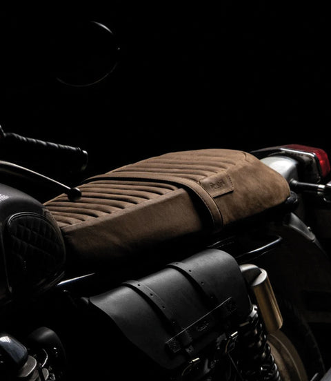 Sella Interceptor / GT 650 in Pelle Marrone Tobacco - cafetwin