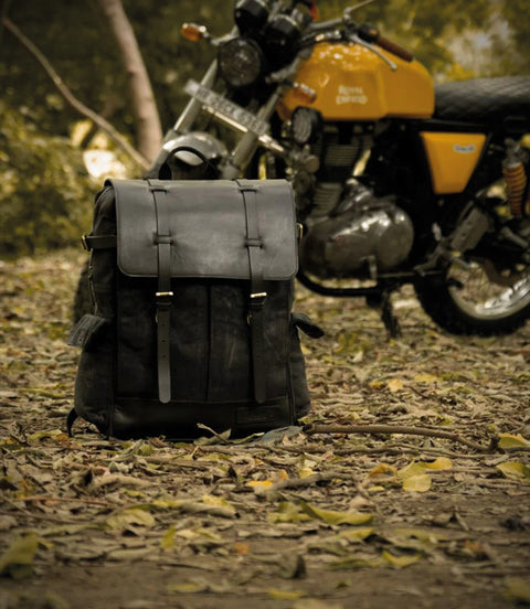 Sac à dos Vintage Moto Trip Machine Rambler Noir