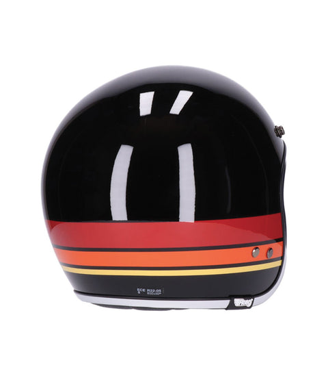 Casque Jet Vintage Noir/Rouge Roeg Jettson 2.0