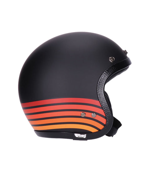 Casco Jet Vintage Nero/Arancione Roeg Jettson 2.0 - cafetwin