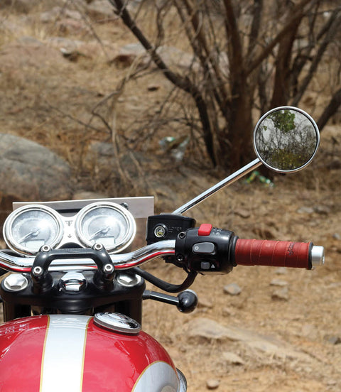 Poignées Vintage Moto Trip Machine Rouge cerise