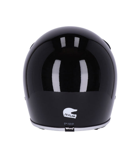 Casco Integrale Enduro Vintage Peruna 2.0 Nero Lucido - cafetwin