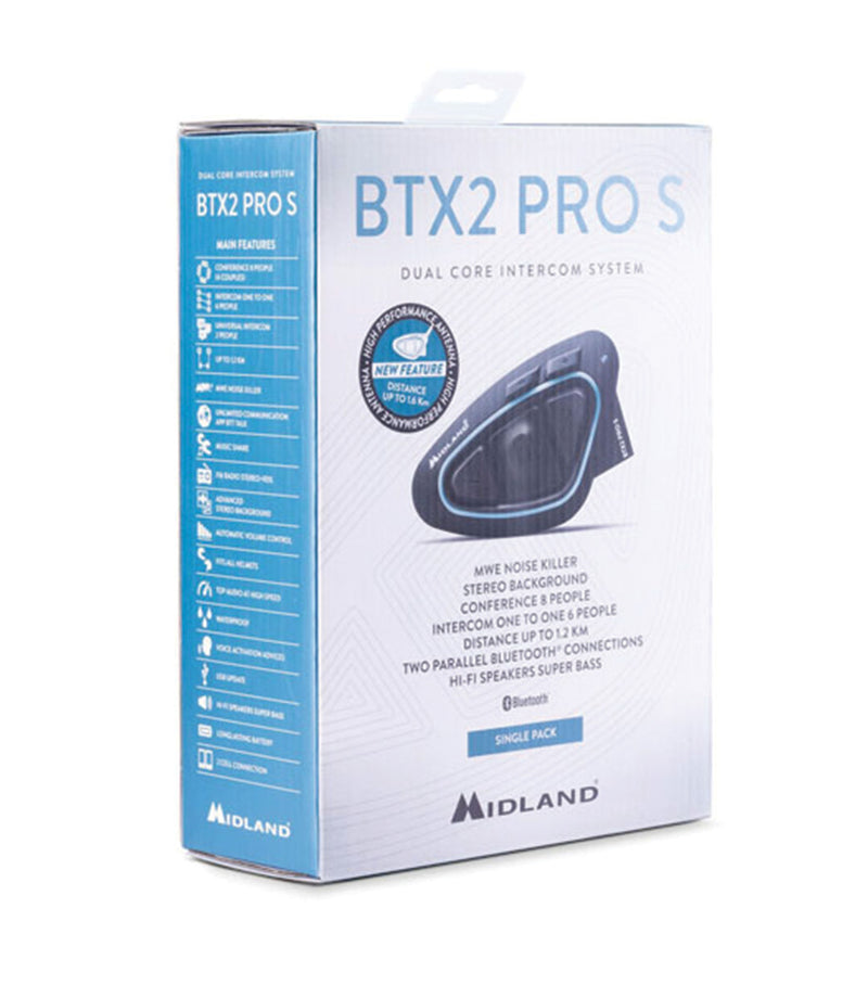 Intercom Moto Midland BTX 2 Pro Bluetooth 4.2