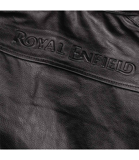 Giacca in Pelle Royal Enfield Nera - cafetwin