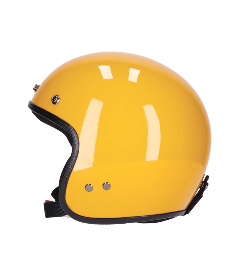 Helm Jet Vintage Roeg Gelb