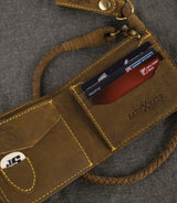 Braune Geldbörse mit Kette Trip Machine