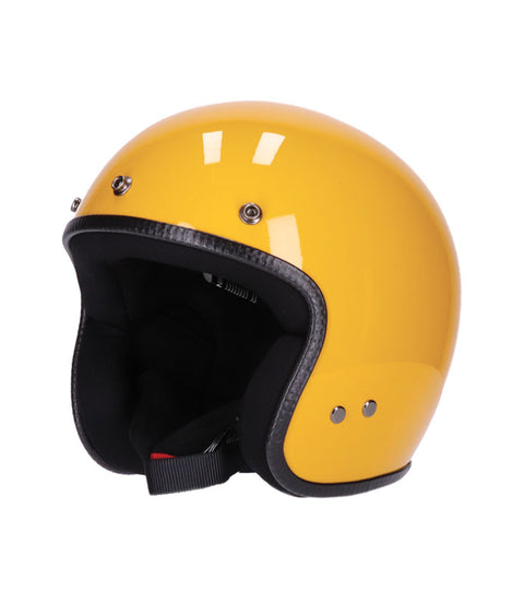 Casque Jet Vintage Jaune Roeg