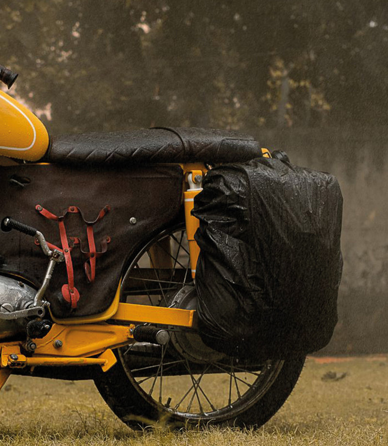 Mochila Vintage Moto Trip Machine Rambler castanho claro