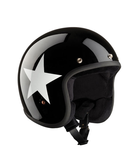 Casco Bandit Nero Stella Bianca