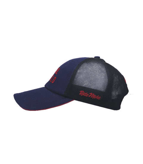 Chapeau Royal Enfield Trucker Pit Stop Bleu