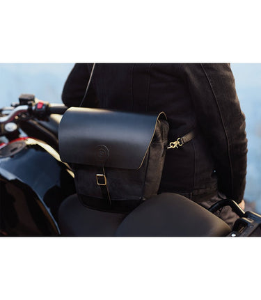 Leather Top Case for Himalayan - Black - Cafe Twin x Trip Machine - cafetwin