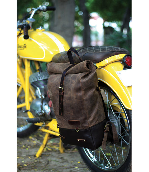 Zaino Moto Vintage Marrone Trip Machine - cafetwin