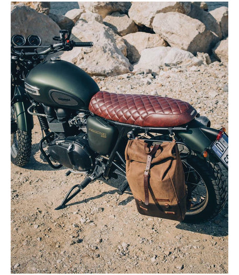 Zaino Moto Vintage Marrone Trip Machine - cafetwin