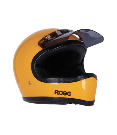 Full-Face Helmet Enduro Vintage Peruna 2.0 Yellow - cafetwin