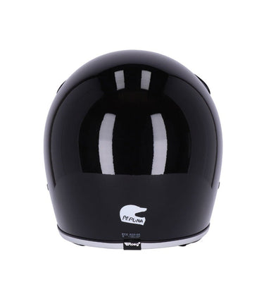 Full-Face Helmet Enduro Vintage Peruna 2.0 Gloss Black - cafetwin