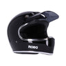 Peruna 2.0 Vintage Enduro Full-Face Helmet Gloss Black - cafetwin