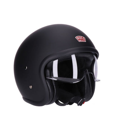 Roeg Sundown Matte Black Helmet Jet with Goggles - cafetwin