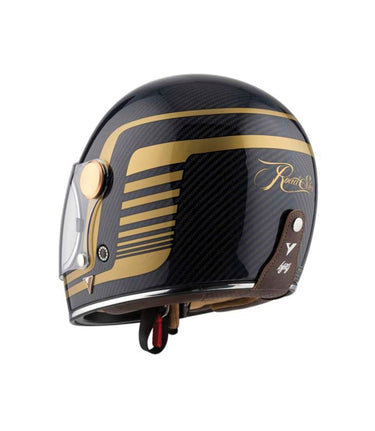 Casque Vintage Roadster Carbon Blue - cafetwin