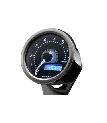 Velona Digital Motorcycle Tachometer 60 mm Round - cafetwin