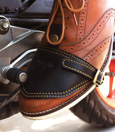 Couvre-chaussures Moto Vintage Noir