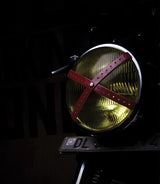 Croix de Phare Moto Cafe Racer - En cuir rouge - cafetwin