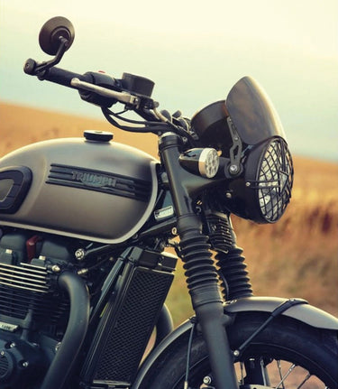 Gloss Black Motorcycle Flyscreen - cafetwin