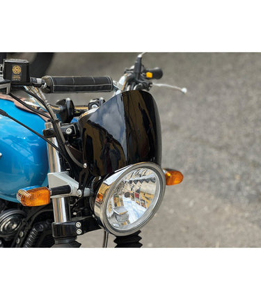 Gloss Black Motorcycle Flyscreen - cafetwin