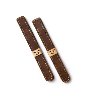 Colliers serre-câbles en cuir cognac - cafetwin