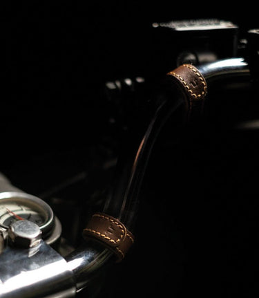 Colliers serre-câbles en cuir cognac - cafetwin