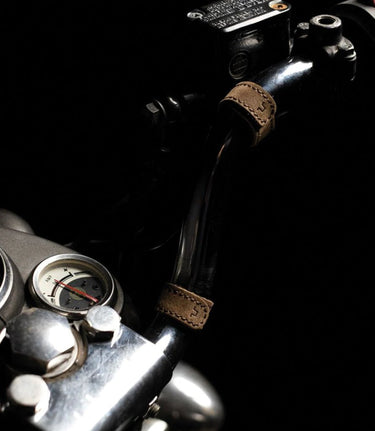 Colliers serre-câbles en cuir marron - cafetwin