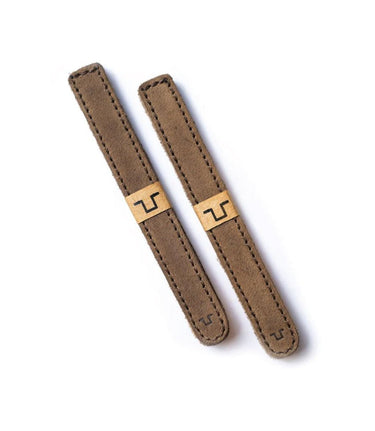 Colliers serre-câbles en cuir marron - cafetwin