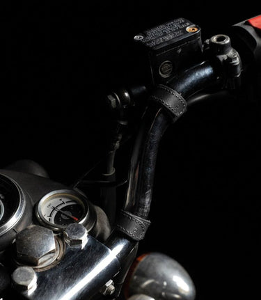 Black Leather Cable Ties - cafetwin