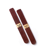 Colliers serre-câbles en cuir rouge - cafetwin