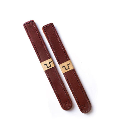 Colliers serre-câbles en cuir rouge - cafetwin