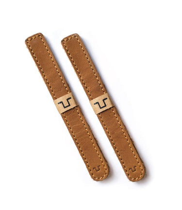 Colliers serre-câbles en cuir Vintage Tan - cafetwin