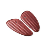 Tank Side Protectors - Classic Stripes - Cherry Red - cafetwin