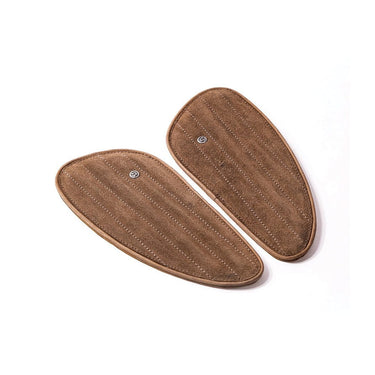 Tank Side Protectors - Classic Stripes - Tobacco Suede - cafetwin